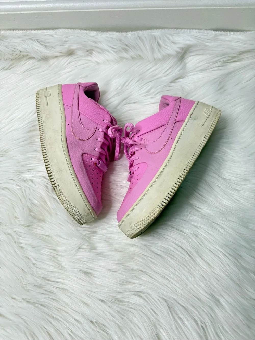 Nike Air Force 1 Women Pink Leather Sneakers